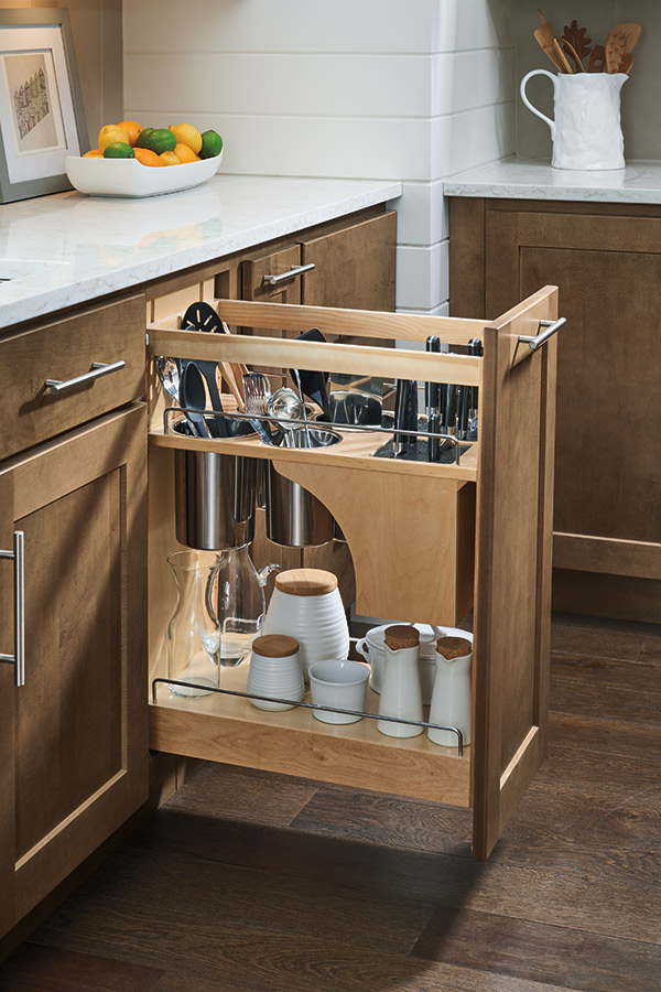 Pull Down Spice Rack - Homecrest Cabinetry