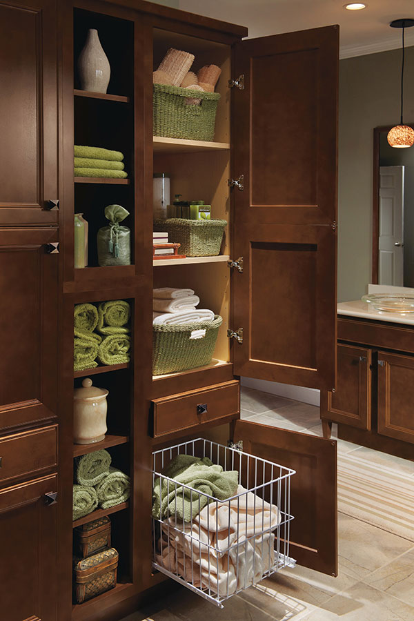 Dark Maple Bathroom Cabinets Homecrest Cabinetry