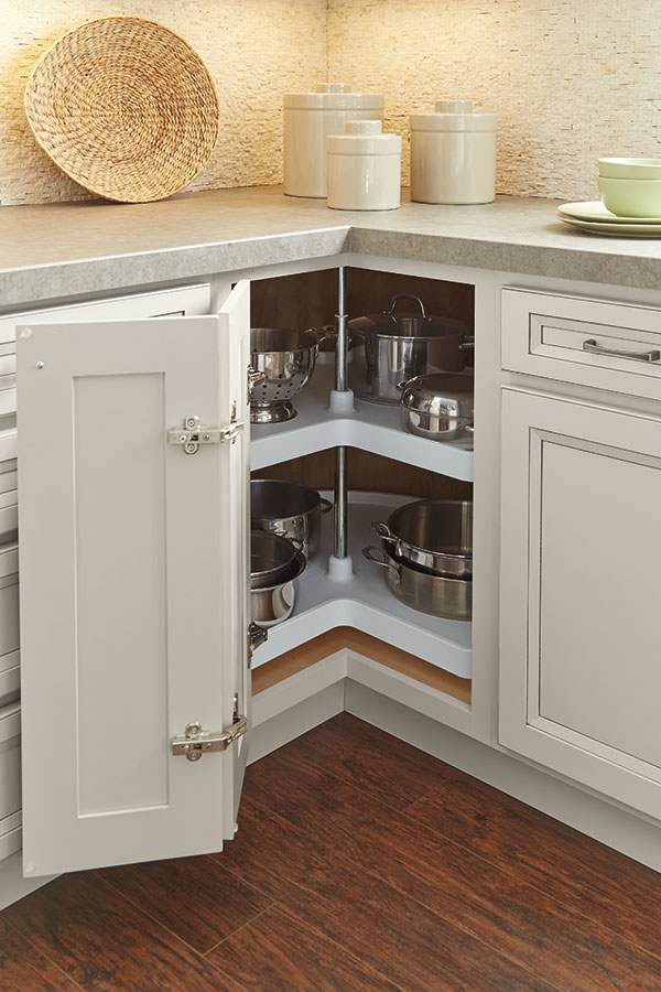 base lazy susan cabinet in white