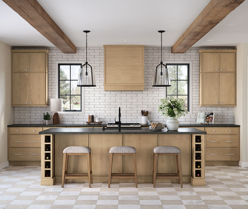 Natural Charm in Casual Maple Kitchen